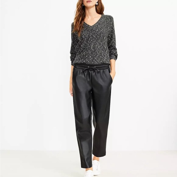 LOFT NWT pull on faux leather pants XS-S - Picture 3 of 12